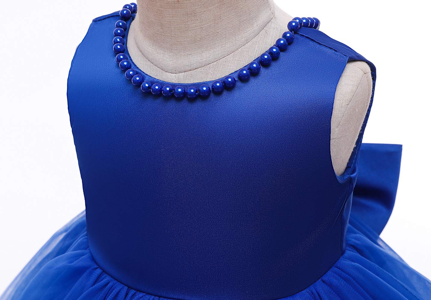Jup'Elle Mädchenkleid mit Rüschen aus Spitze für Party, Hochzeit, Blumenmädchen, Camille, 4 Jahre, Camille Blue, 4 Jahre