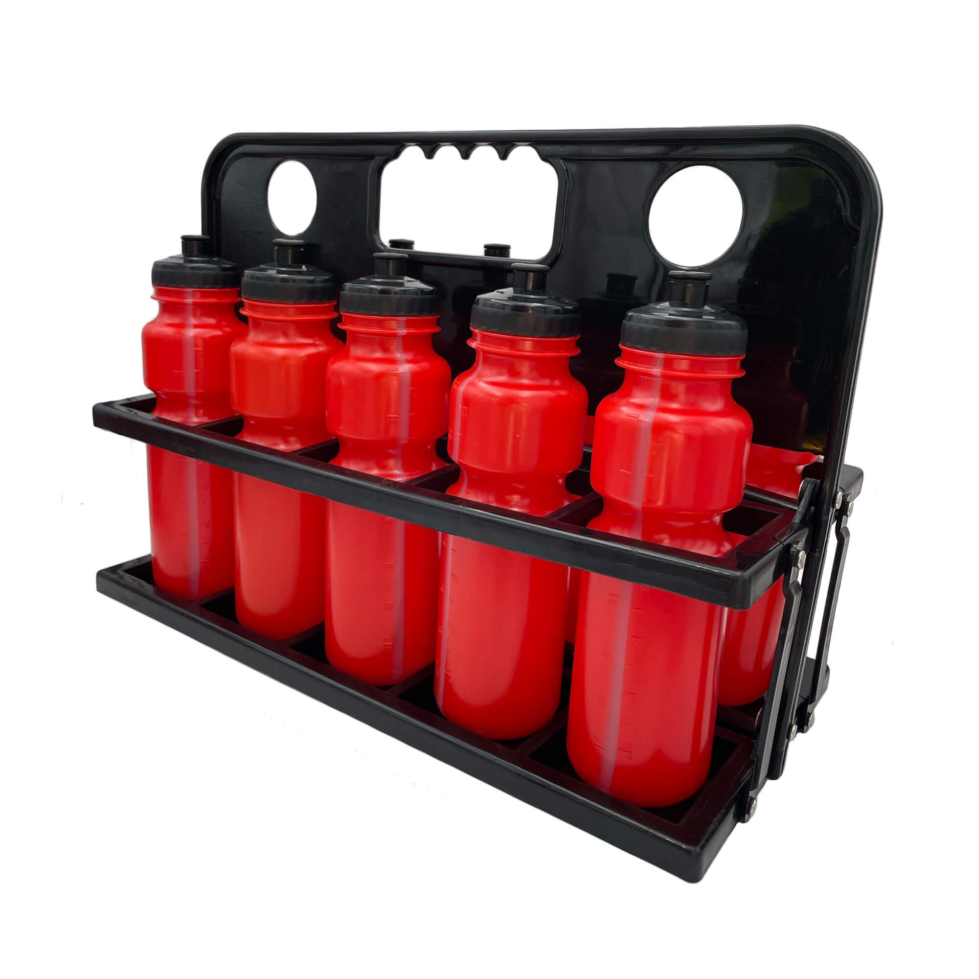 Set di 10 bottiglie da 750 ml con supporto | rosso