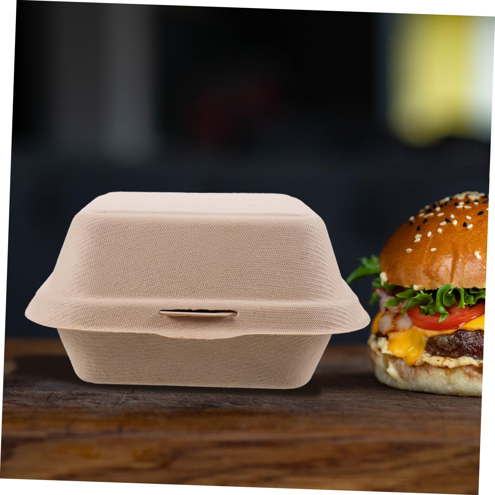 BESTonZON 50pezzi Scatole Per Hamburger Monouso Da Asporto Pz Scatole Per Conservare Panini Di Olio Adatte Per Frigorifero e Congelatore