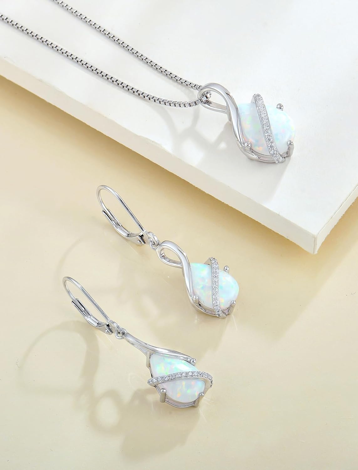 YL Teardrop Necklace 925 Sterling Silver Infinity Pendant 10x14 MM Birthstone Jewelry for Women - Image 5