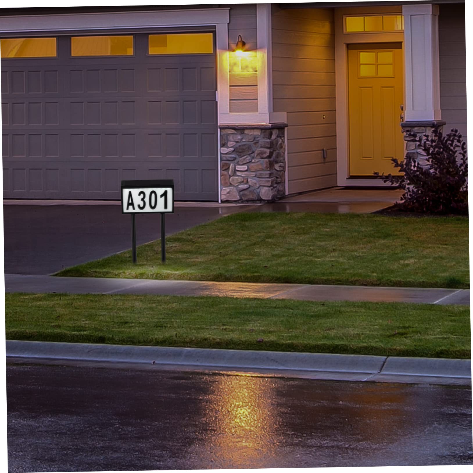 NUOBESTY Luce Solare per Numeri Civici Led, Lampada Numerica 5 Lettere e 3 Gruppi di Numeri, Targa Indirizzo Sensore Crepuscolare per Esterno, Kit per Segnalazione Casa Notte