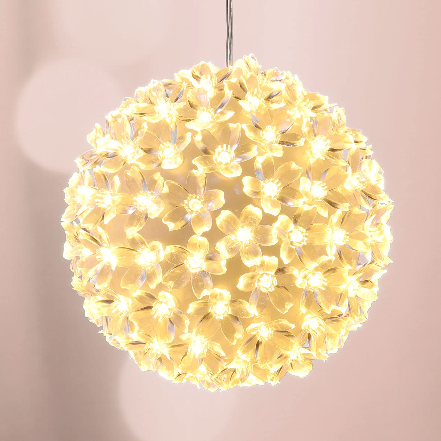 Spetebo LED-Dekolicht Lichterkugel | 100 warmweiße LEDs, Ø 15 cm