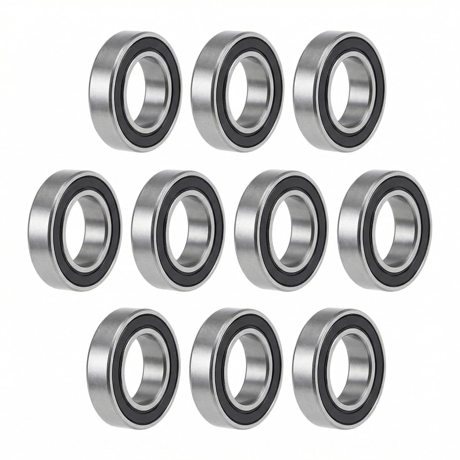 10 pcs 1621-2RS Deep Groove Ball Bearings - 1/2" x1-3/8 x7/16,Double Shielded Sealed Roller Bearings for Machine Tools,Wheels,ousehold Appliances,Agricultural Equipment