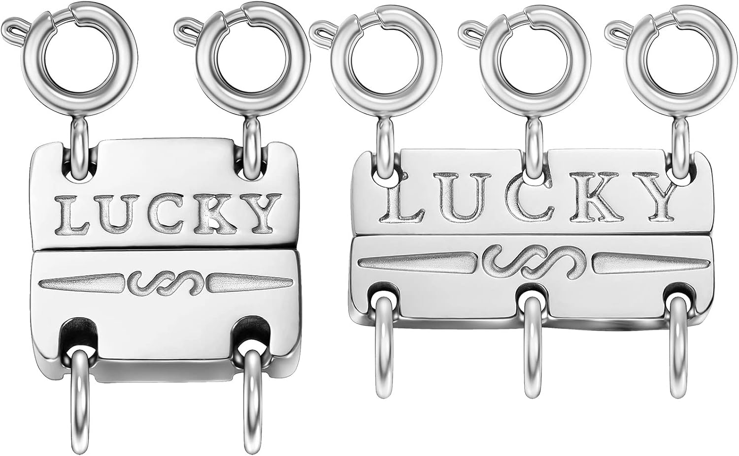 Necklace Layering Clasp Womens Jewelry Separators 18K Gold and Silver Magnetic Multiple Necklace Clasp for Women Layered Look