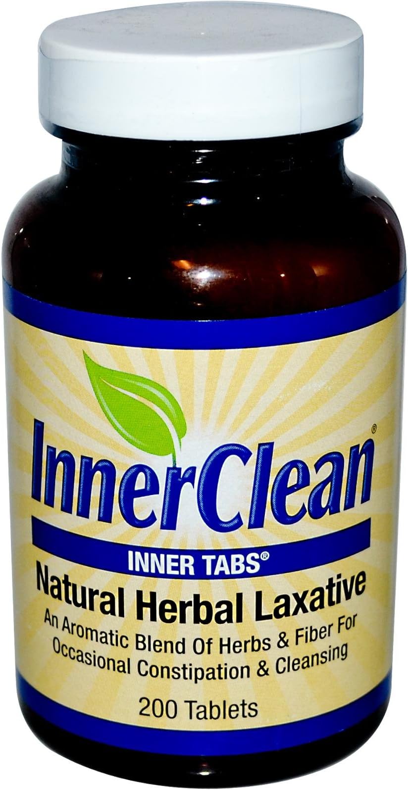 InnerClean Inner Tabs Natural Herbal Laxative 200 Tablets