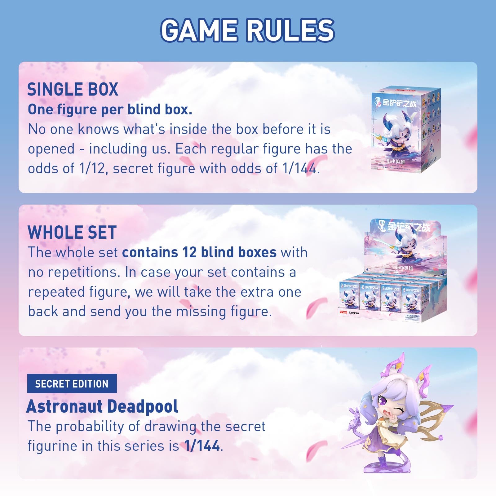 POP MART Fight for The Golden Spatula Chibi Series Figures, Blind Box Figures, Random Design Action Figures Collectible Toys Home Decorations, Holiday Birthday Gifts, Single Box