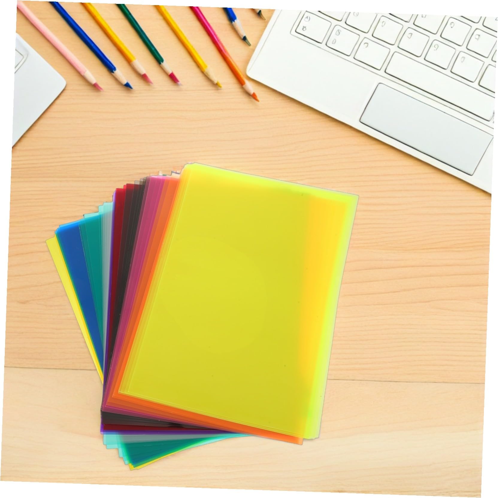 Buntes Durchsichtiges Zellophanpapier A4 für Bastelarbeiten 50 Blatt Pvc