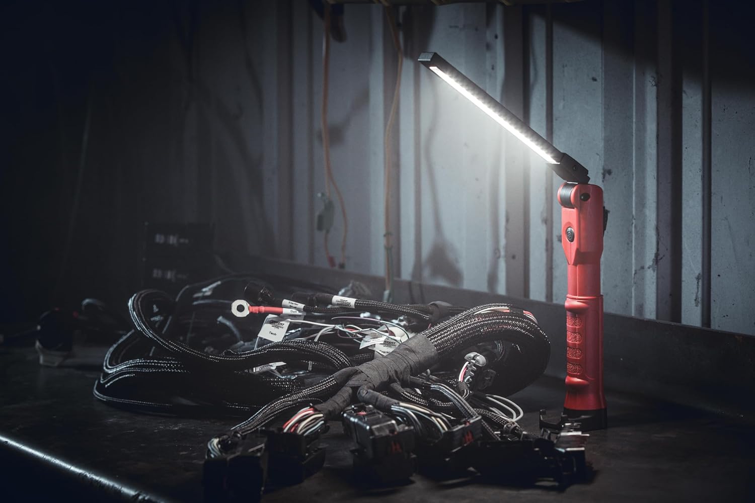 Үч views of the Streamlight Stinger Switchblade showing CRI, UV, and Cool White LED modes