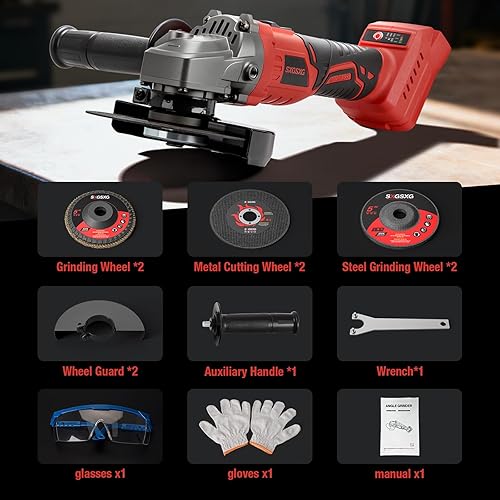 Miniatura 4 de Amoladora angular inalámbrica para batería Milwaukee M18 de 18 V, sin escobillas, amoladora inalámbrica de 4 1/2 pulgadas, velocidad variable,