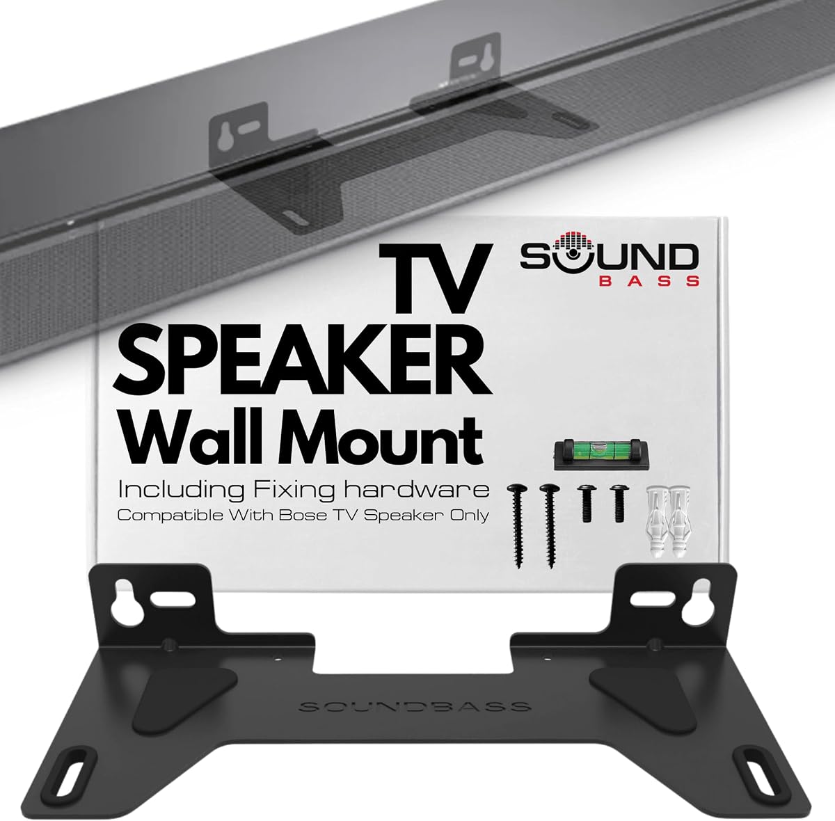 TV Speaker Wall Mount Bracket for Bose TV Speaker Soundbar Only | Only Compatible with Bose TV Speaker Sound Bar | Complete with Full Mounting Hardware Kit | UK Design