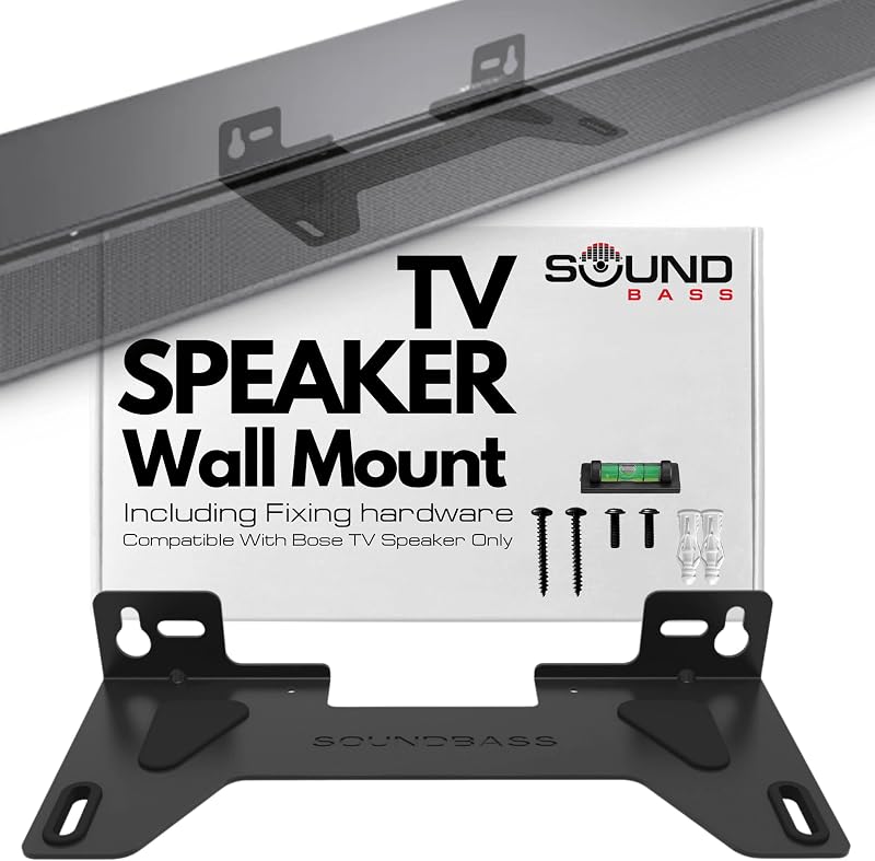 TV Speaker Wall Mount Bracket for Bose TV Speaker Soundbar Only | Only Compatible with Bose TV Speaker Sound Bar | Complete with Full Mounting Hardware Kit | UK Design