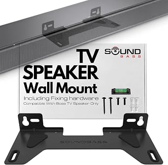 Sound Bass TV Speaker Wall Mount Bracket | Compatible with Bose TV Speaker Soundbar Only | Complete with Full Mounting Hardware Kit | Only Suitable for Bose TV Speaker Sound Bar | UK Design