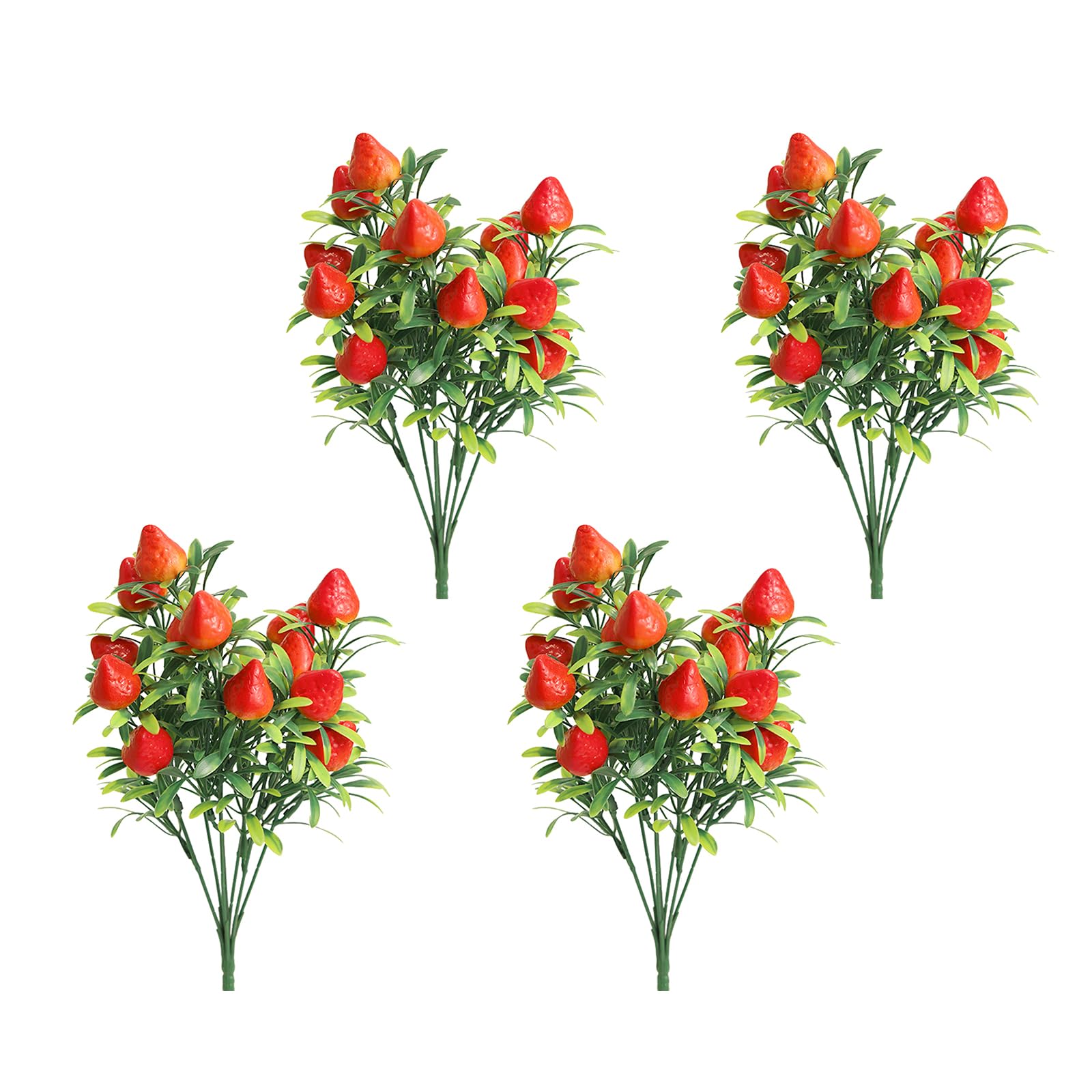 Msioytog 4 Stems Artificial Fruit Florals Arrangements for Home Decoration Realistic Realistic Foam Flowers Waterproof Artificial Flower