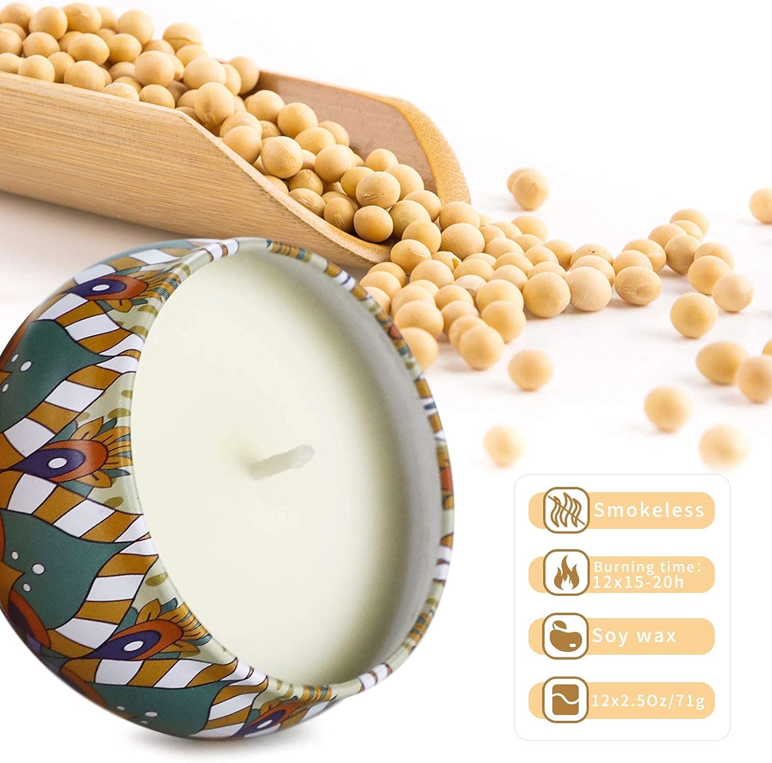 Candles for Home Scented, 12 Pack Candles Gifts for Women Highly Scents, 240 Hour Long Lasting Soy Wax Aromatherapy Candle for Mother's Day Gift,Candles Set with Gift Box Birthday Gifts for Women : Health & Household
