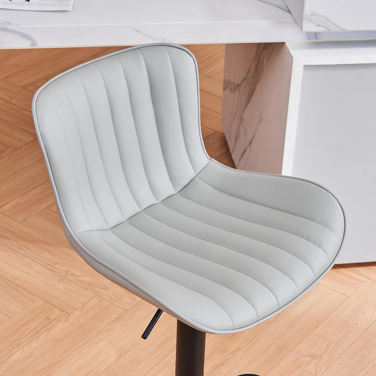 Kidol & Shellder Bar Stools Set of 2 Grey High Back Barstools Counter Stools Adjustable Swivel Bar Chairs,3-Minute Quick Assembly,1-Year Warranty : Home & Kitchen