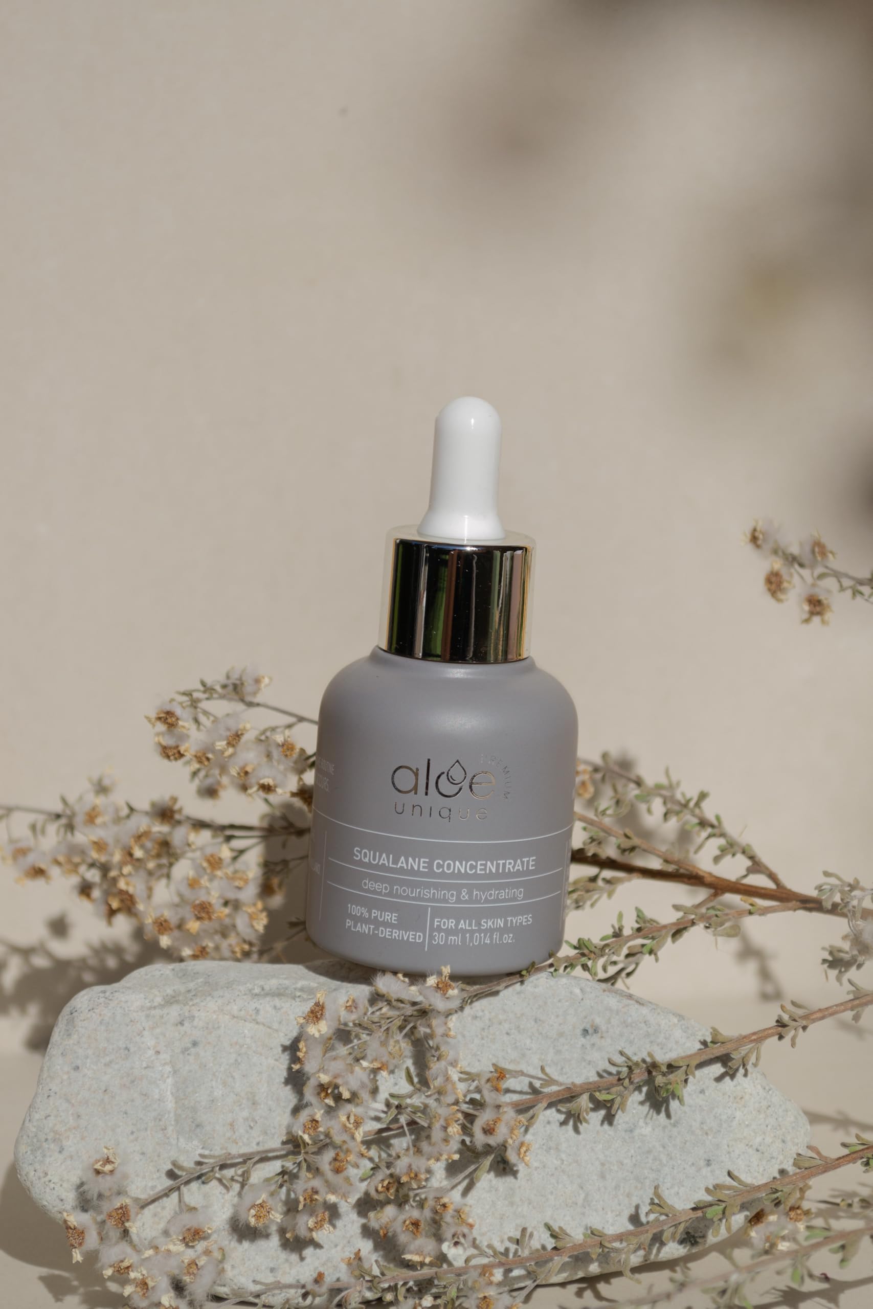 100% puro Squalan Concentrato – Olio per il viso altamente efficace di qualità premium – Idratazione profonda e cura della barriera cutanea – 30 ml