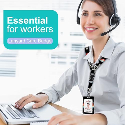 Miniatura 7 de Plifal Soporte para credencial de identificación con cordón y clip retráctil para cinturón, divertido esqueleto fino para llavero con clip, extensor