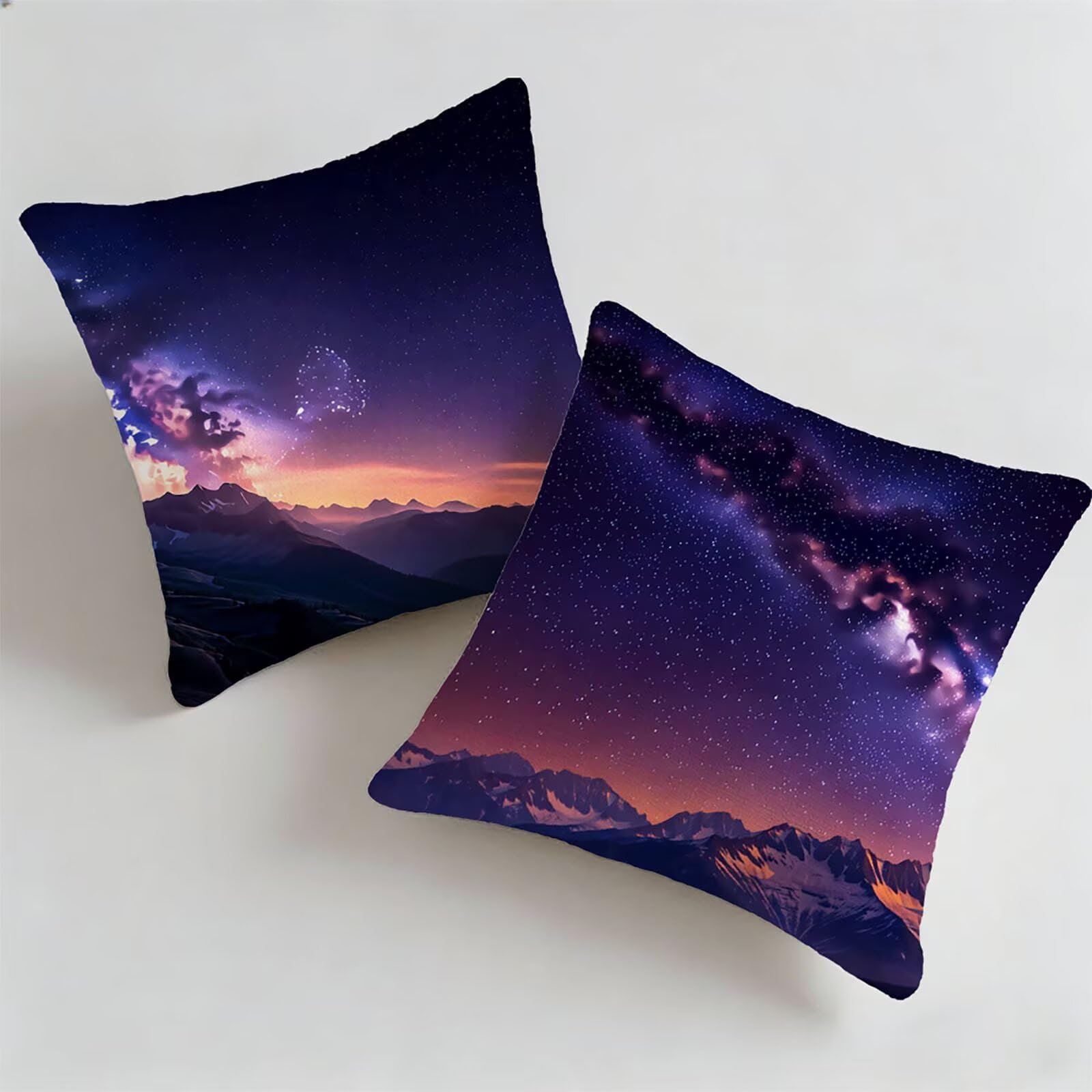 Housse de Coussin Canapé Ciel Nocturne 75x75cm Exterieur Impermeable Paysage Taie D'oreiller Décoratif Aesthetic Housse Coussin Decoration pour Chambre Sofa Jardin Balcon Terrasse Lot de 2. P-5459