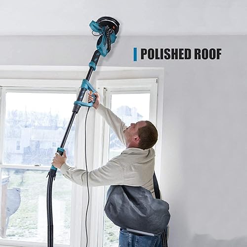 Miniatura 6 de XDOVET Lijadora de paneles de yeso, herramienta de extracción de techo de palomitas de maíz, máquina lijadora eléctrica de pared de 800 W, 6