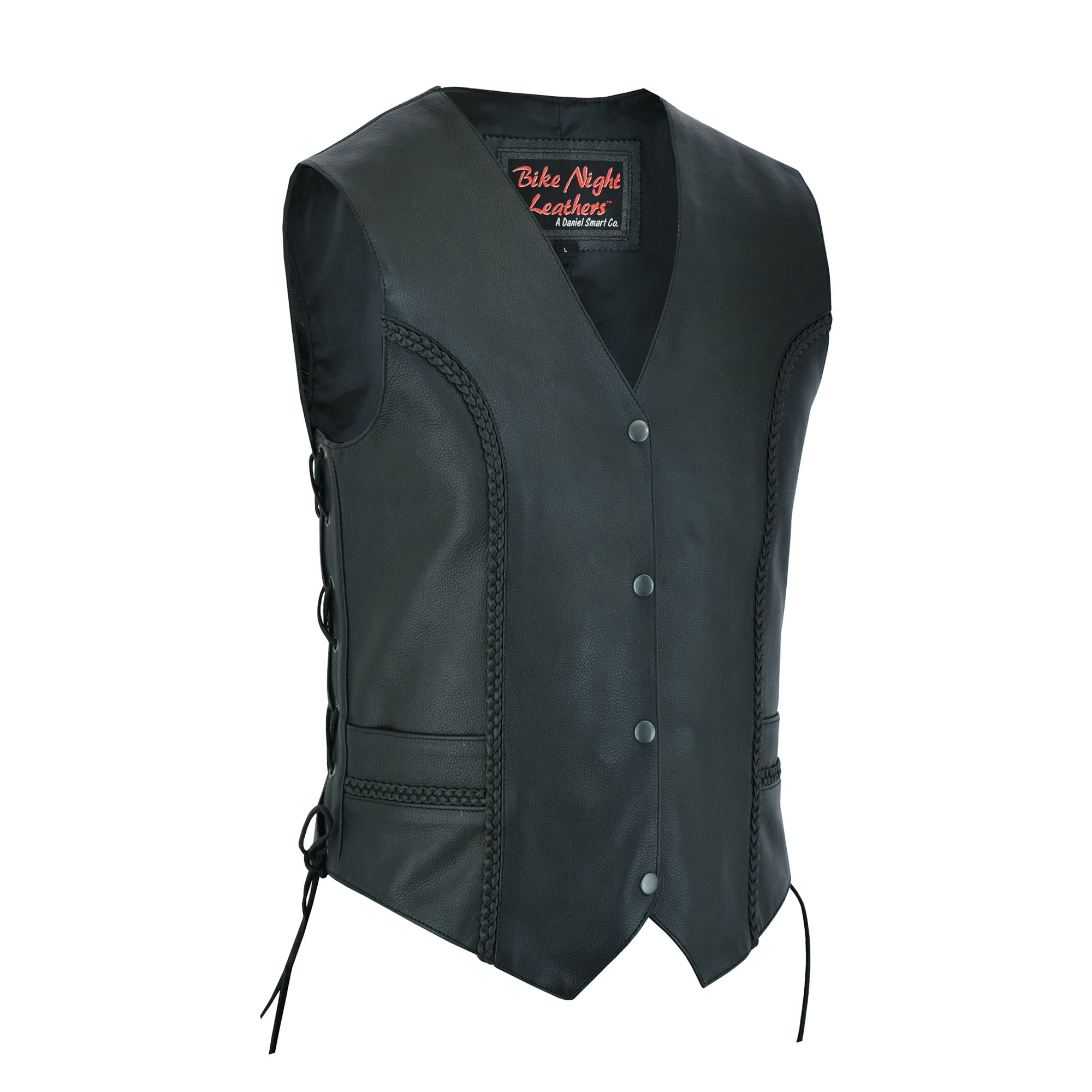 Daniel Smart Women's Leather Vest – Premium Cowhide Leather Vest with Side Laces and a Concealed Armory Pocket (5X-Large)