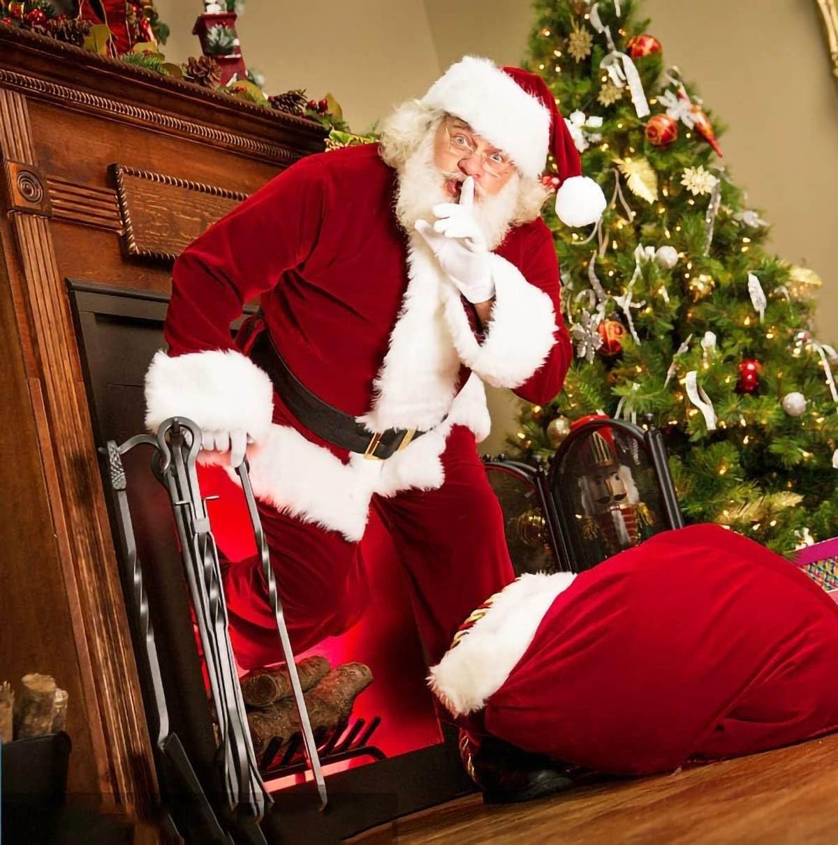 Amazon.co.jp: デラックス サンタ スーツ 10 個。クリスマスベルベット