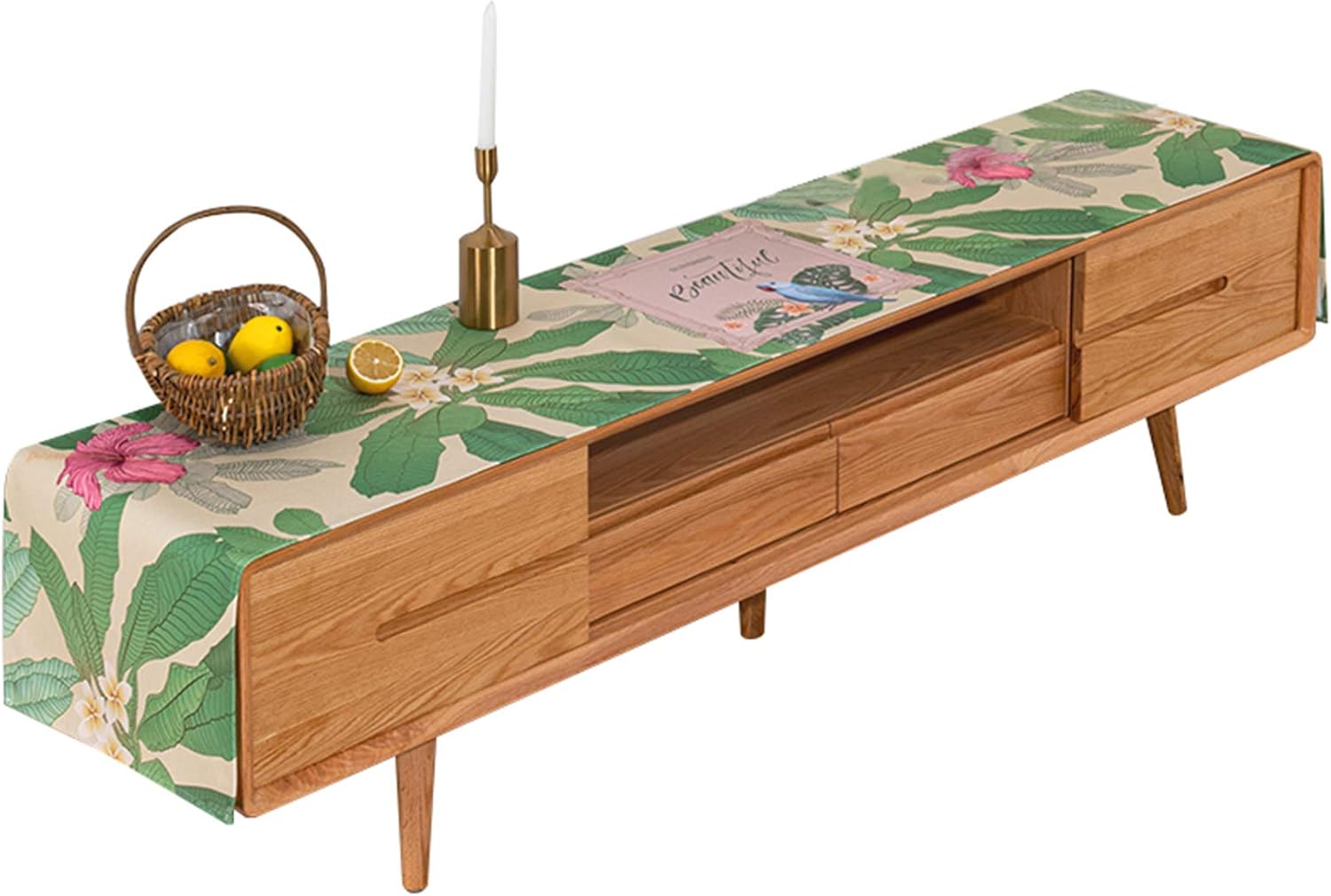 Thicken Blended Fabric Table Runners, Holiday Table Runner, Rustic Farmhouse TV Cabinet Sideboard Dining Room Dresser Decor, Water and Oil Proof (Size: 40 x 230 cm)