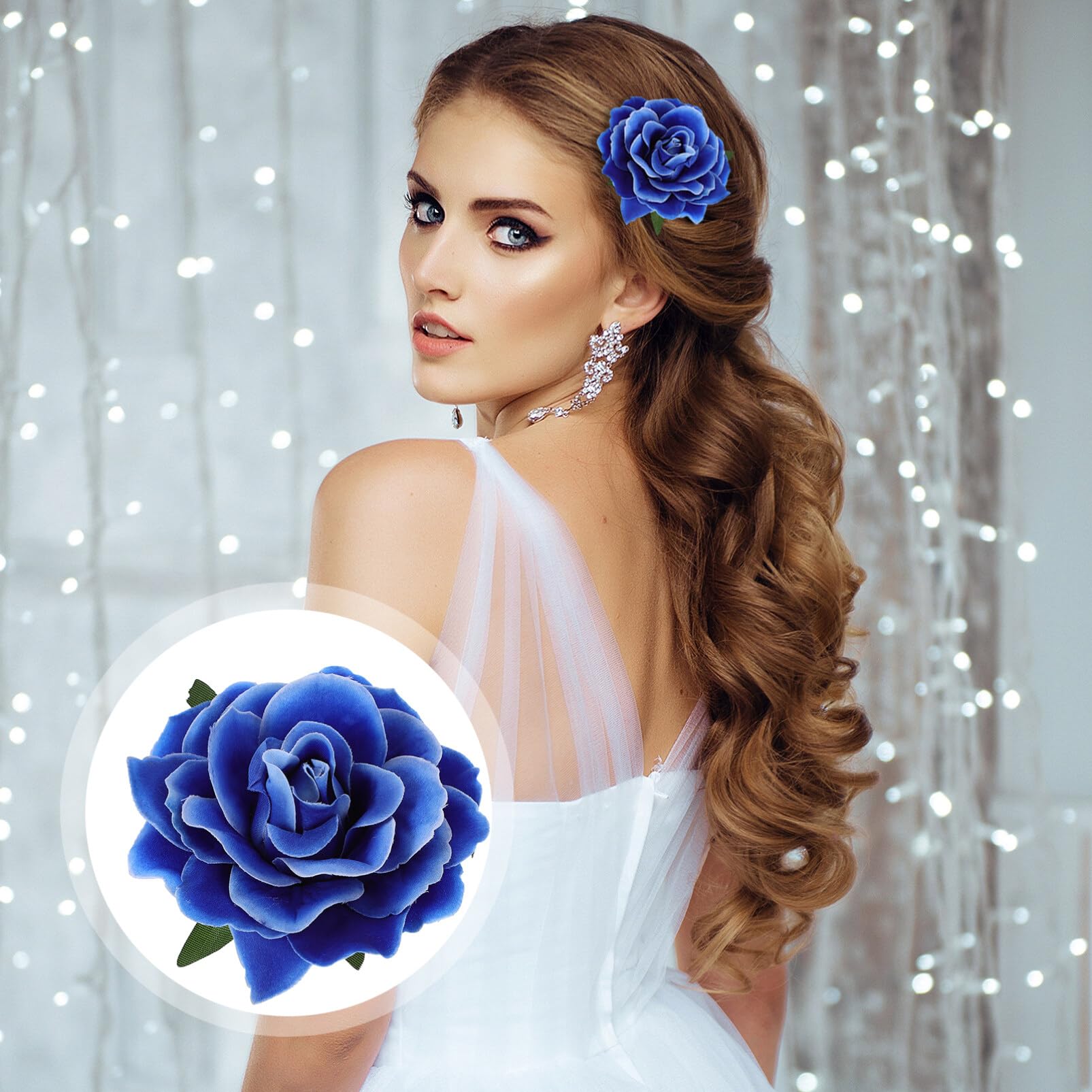 minkissy Blue Rose Hair Clips - Image 4