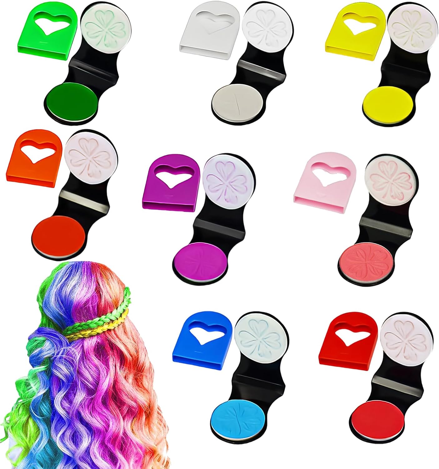 Haarkrijt voor meisjes, 8 kleuren, uitwasbare haarkleur, haarkrijt voor kinderen, tijdelijke Crazy Color wegwerp, voor kinderen, voor Kerstmis, verjaardagsfeest