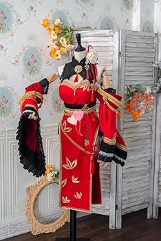 アズレン　ニュージャージー　チャイナドレス　コスプレ　衣装　ウィッグ アズレン ニュージャージー チャイナドレス コスプレ 衣装