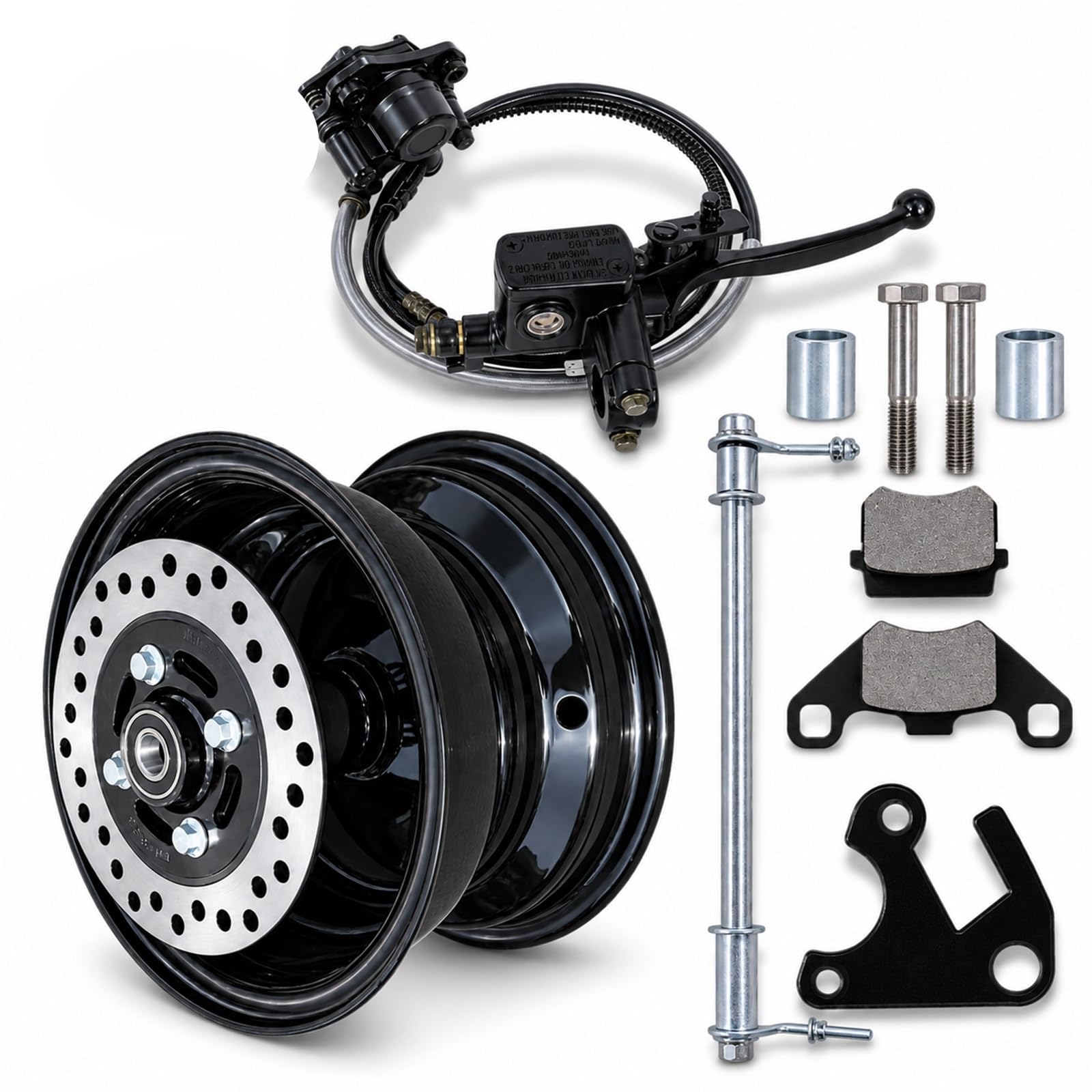 JMCHstore Rear Rim Disc Hydraulic Brake Kit for Hawg Ty 196cc Mini Bike