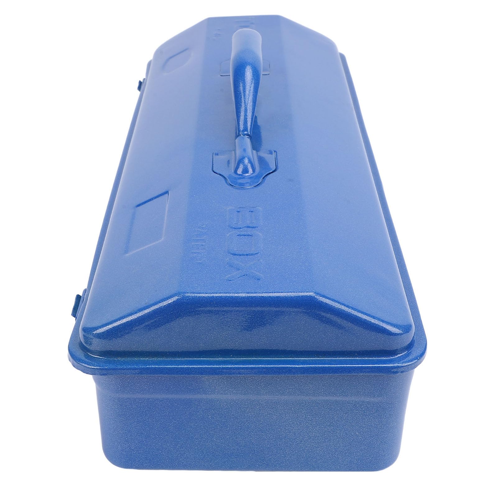 SIXRUN Caja de Herramientas de Metal Organizador de Almacenamiento de Herramientas Portátil Azul Construcción de Metal Diseño de Transporte Compacto para Taller Garaje Coche Lugar de Trabajo