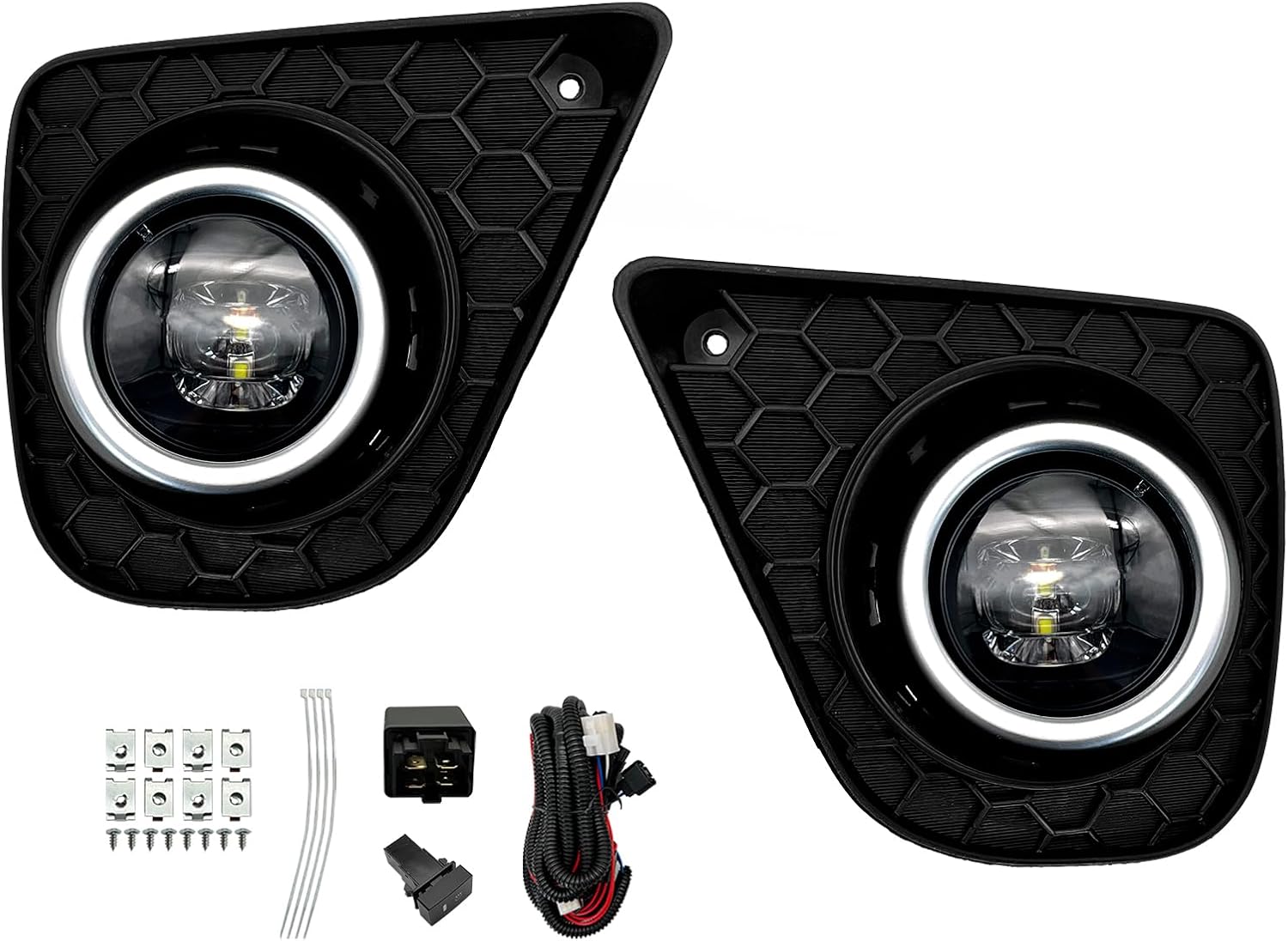 LED Fog Lights Assembly Compatible With 2013 2014 2015 Honda Accord Coupe Front Bumper Driving Fog Lamp Kits Fog Light Driver & Passenger Side