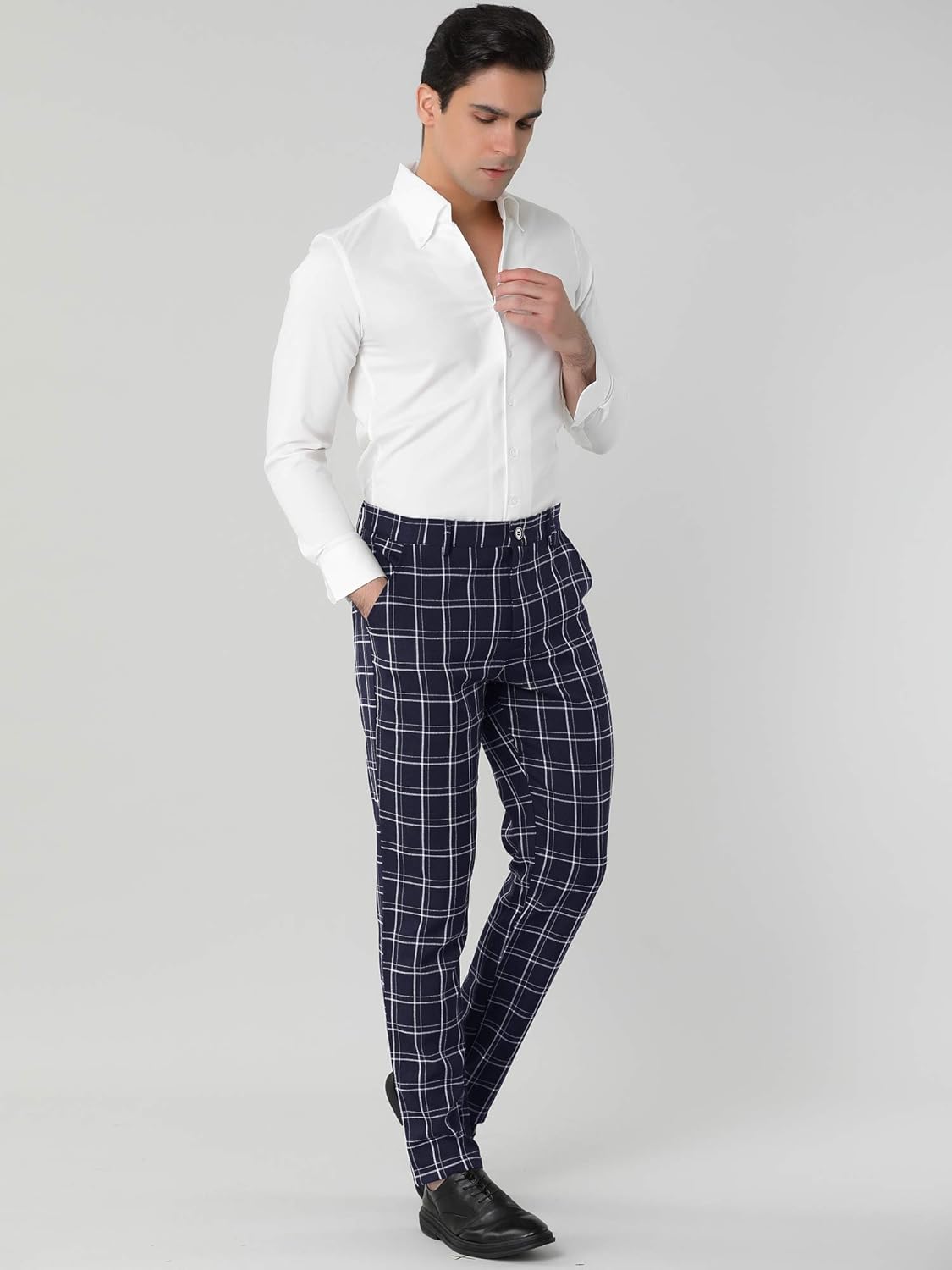 Mens dress plaid pants Clearance