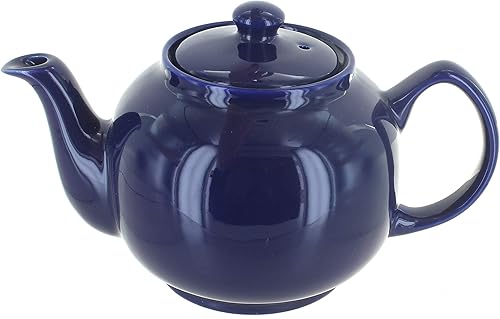 Miniatura 4 de Tetera mediana con diseño de flor de selva de cerámica polaca rosa azul