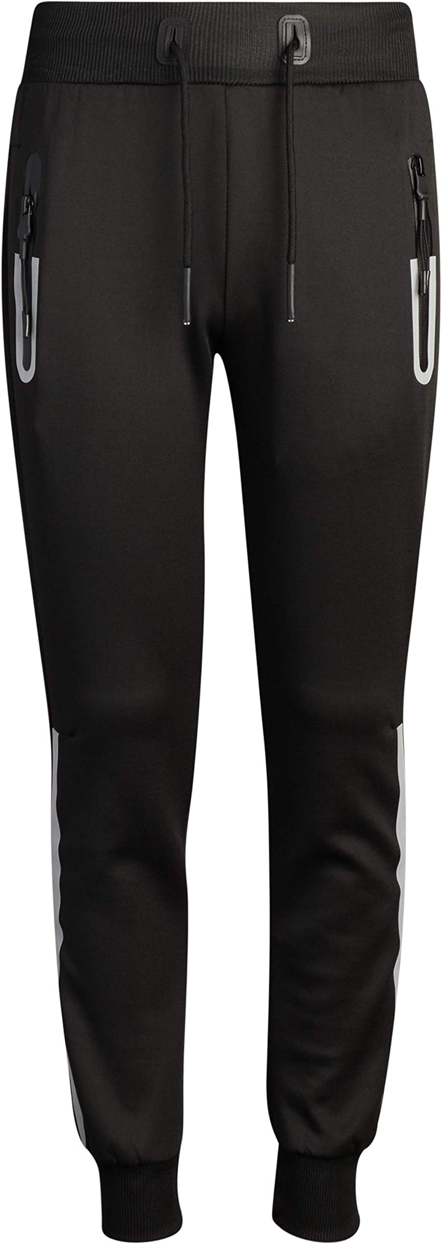 XS Sport Boy's Sport Tech Active Fleece Jogger Pant, Black, Size 8