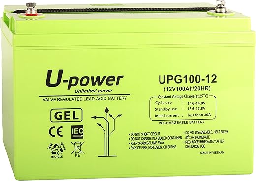MASTER POWER – Batería Gel Uso General sin mantenimiento UPG100-12 12V 100Ah.