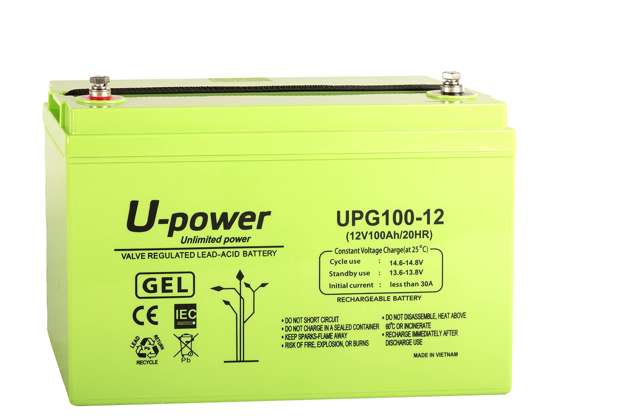 Master U-Power Batteria Piombo Gel 100Ah 12V