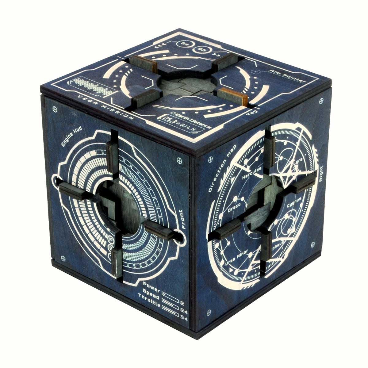Logica Juegos Art. Vega - Cofre Secreto - Rompecabezas de Madera - Dificultad 6/6 Experto - Serie Star Adventures