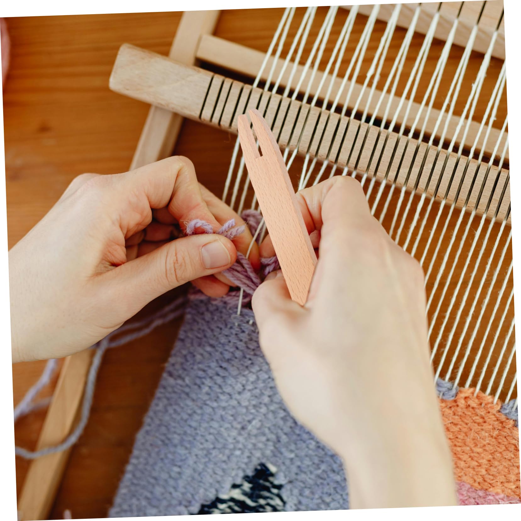 5 Sätze Webschiffchen Webschiffchen Wandteppich Knit Set Webstuhl Crochet Hooks Gebogene Nähnadeln Polsterung Schiffchen Weben Werkzeug Weberei Weben Strickshuttle Holz 4 Stück * 5