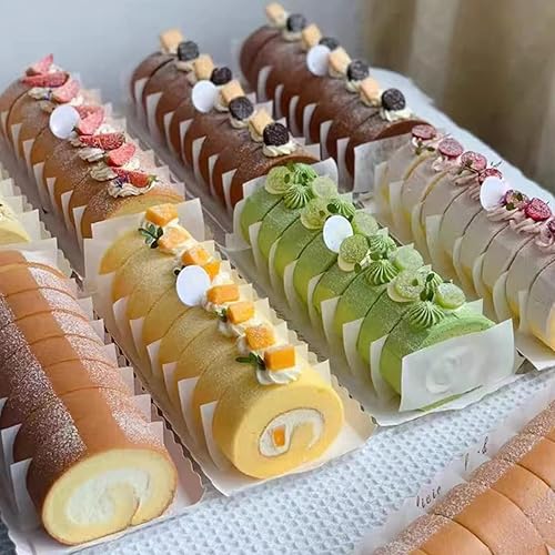 Vista 6 de Tapete de silicona para pastel de rollo suizo 2 alfombrillas de silicona para hornear, molde de gelatina, tapete de silicona antiadherente