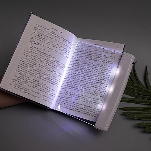 Miniatura 5 de Lámpara de lectura LED portátil marcapáginas luz plana para leer en la cama por la noche luz clara de página completa panel de iluminador placa de