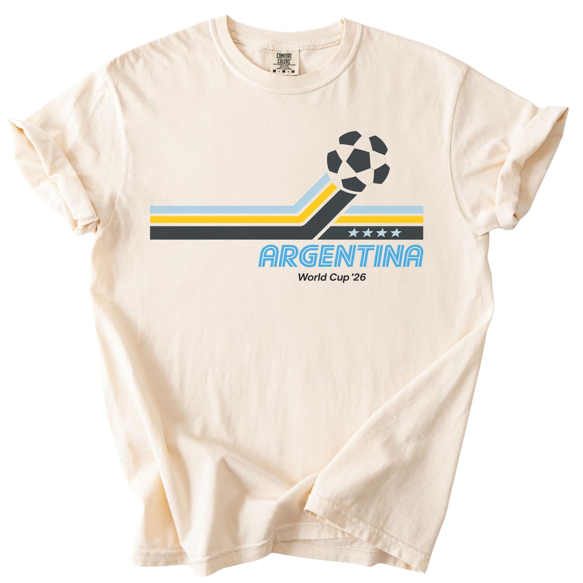 Retro Soccer Cup '26 Garment-Dyed T-Shirt, International Soccer Graphic Tee, Country Team Sports Fan Shirt