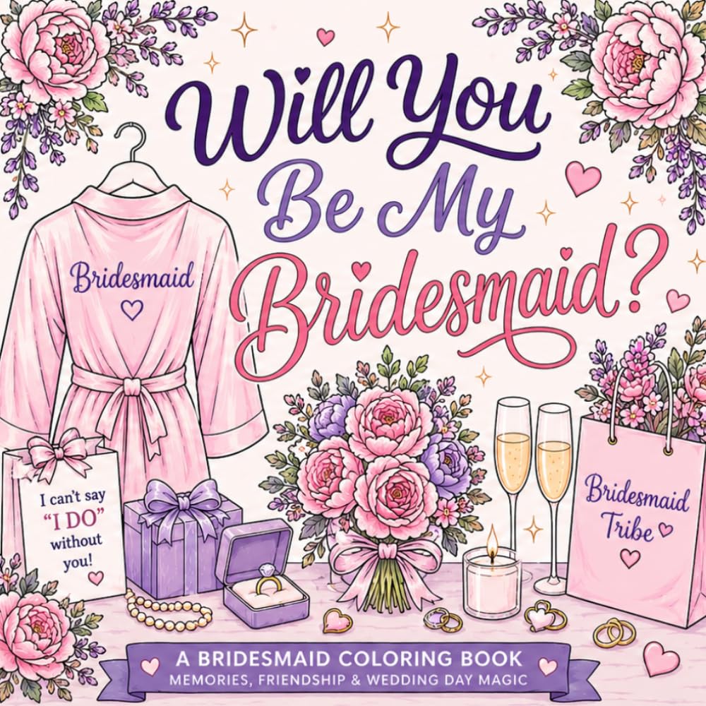 Will You Be My Bridesmaid?: A Bridesmaid Coloring Book: Friendship, Memories & Wedding Day Magic