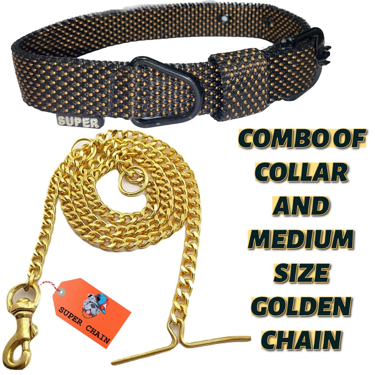 See full amazon price history chart for SUPER CHAIN Premium 3D Printed Collar Combo with Diamond Cut Gold Dog Chain(Medium) 160 cm Dog Chain Leash (Gold) SUPER CHAIN Premium 3D Printed Collar Combo with Diamond Cut Gold Dog Chain(Medium) 160 cm Dog Chain Leash (Gold) (B0CJRYQK2F) Amazon Price History, Amazon Price Tracker