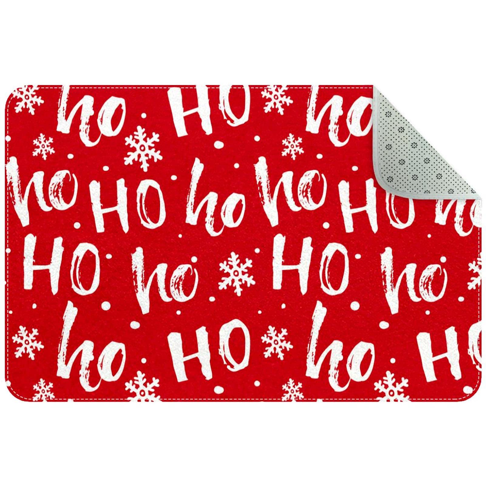Tapis d'entrée Hohoho lavable pour garder une maison propre à Noël