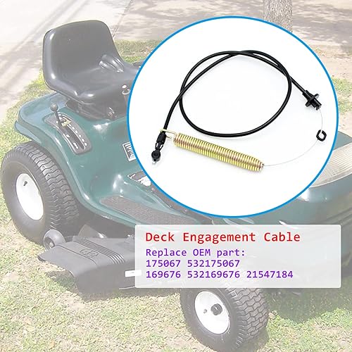Miniatura 2 de 169676 - Cable de compromiso de cubierta para cortacéspedes de césped Husqvarna AYP Poulan Ryobi, sustituye a 175067 532169676 532169676 532175067