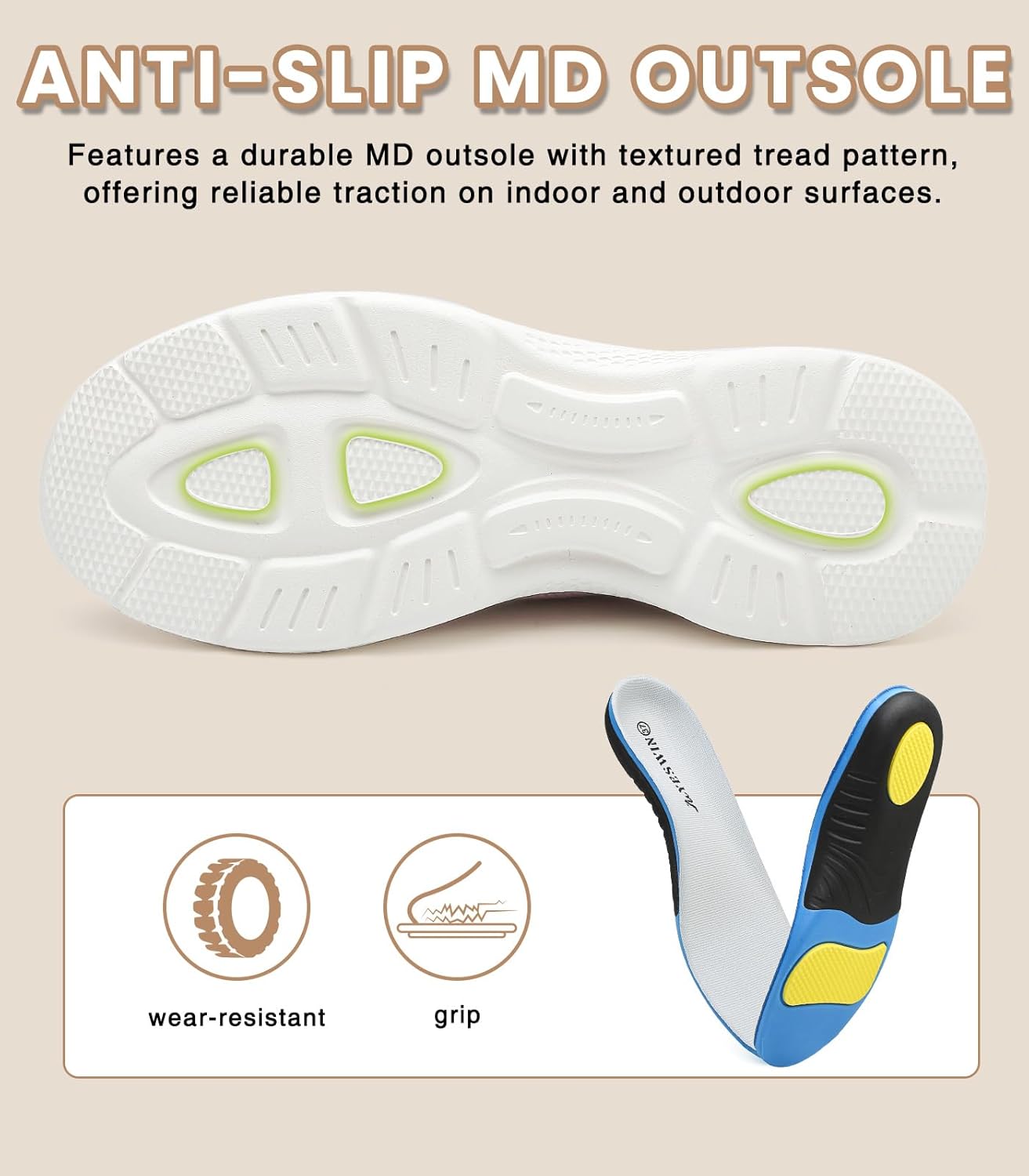 Women's Orthopedic Slip-On Mules Sneakers for Plantar Fasciitis Easy Off Recovery Backless Knit Comfortable Lightweight with Arch Support Walking Shoes for Travel, House & Office