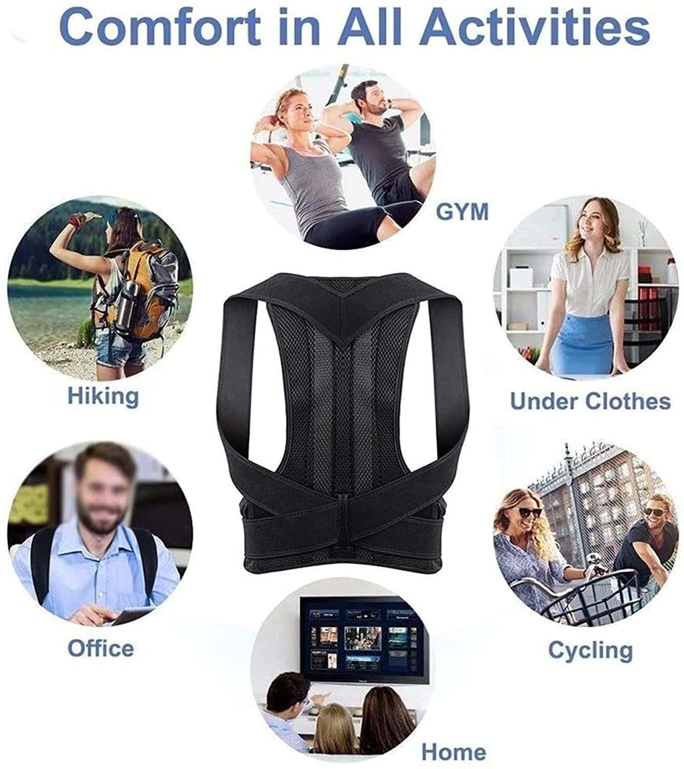 Corrector Decompression Back for Women Men Full Brace Shoulder Spine Lumar Neck Support Improve