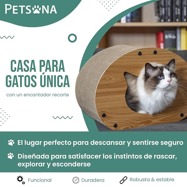 Foto 2 de 7 de Petsona Rascador para Gatos - Alfombrilla De Juego - Zona De Juegos para Entretenimiento Autónomo