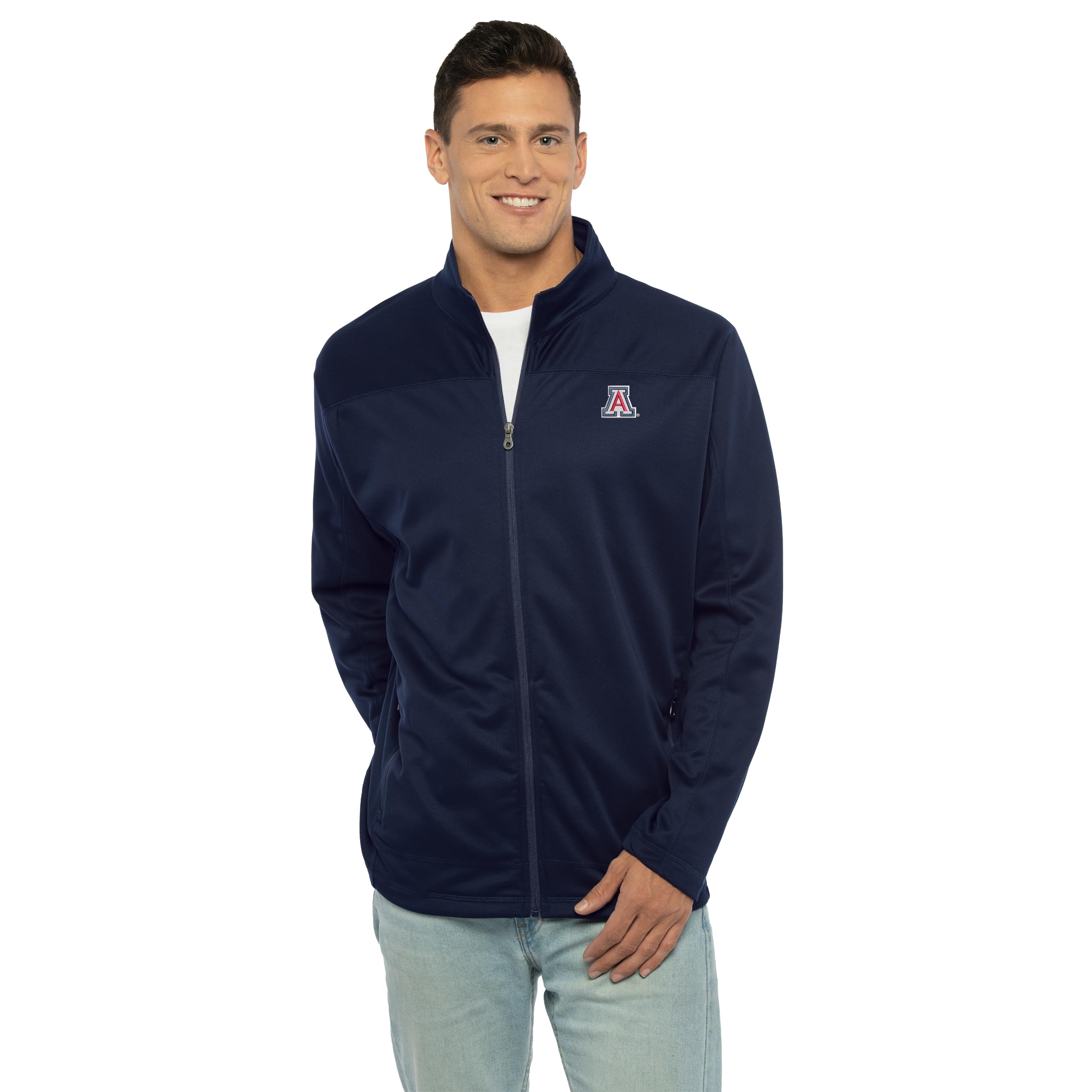 Vantage Apparel NCAA mens Collegiate Full Zip Soft Shell Micro Fleece Jacket